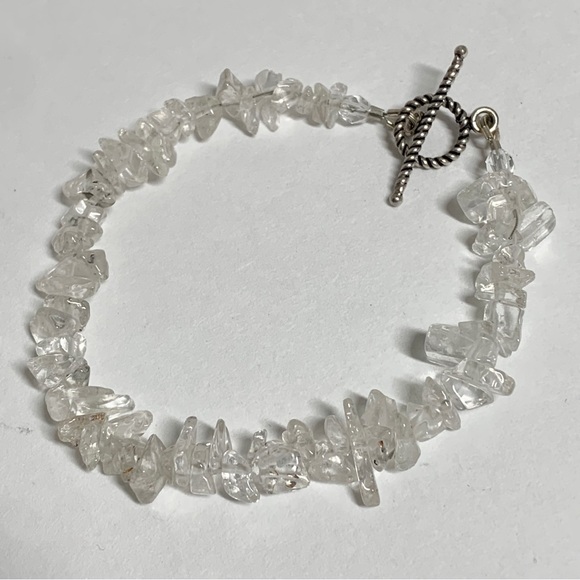 Quartz chip stone bracelet with toggle closure - Picture 6 of 6
